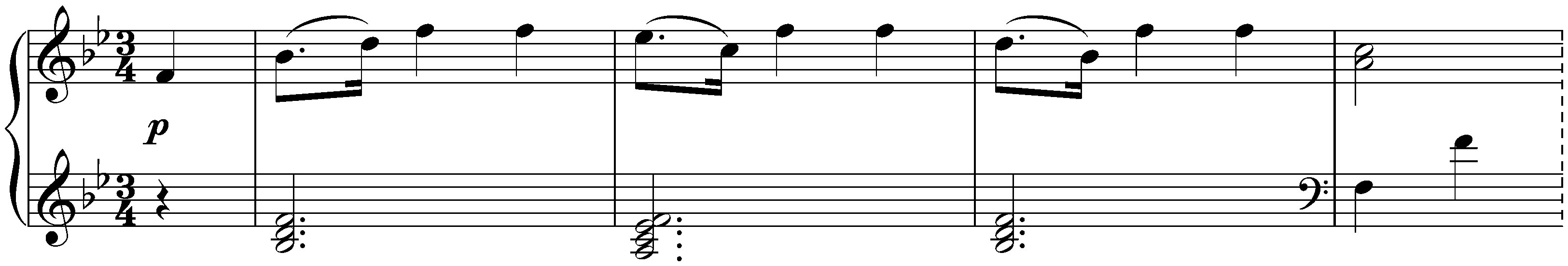 Twelve Minuets, WoO 7; 2. B-flat major