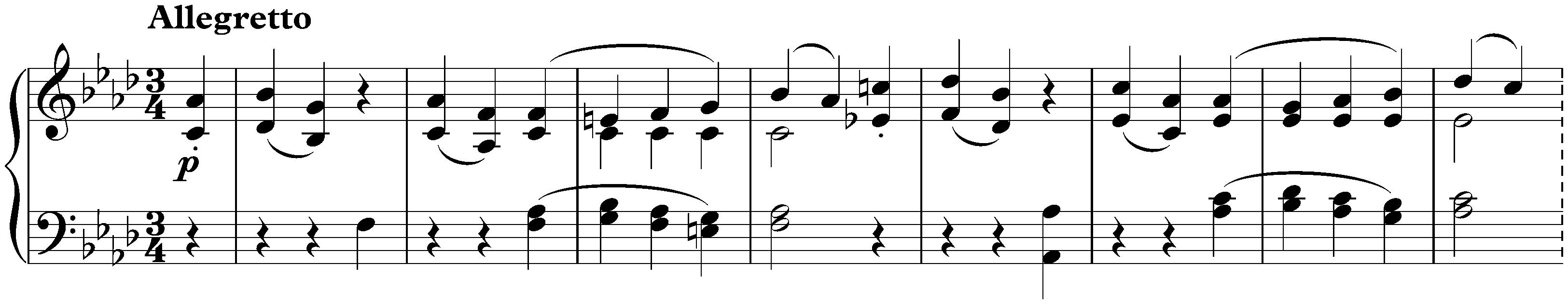 Sonata no. 1 in F minor, op. 2 no. 1; 3. Menuetto: Allegretto