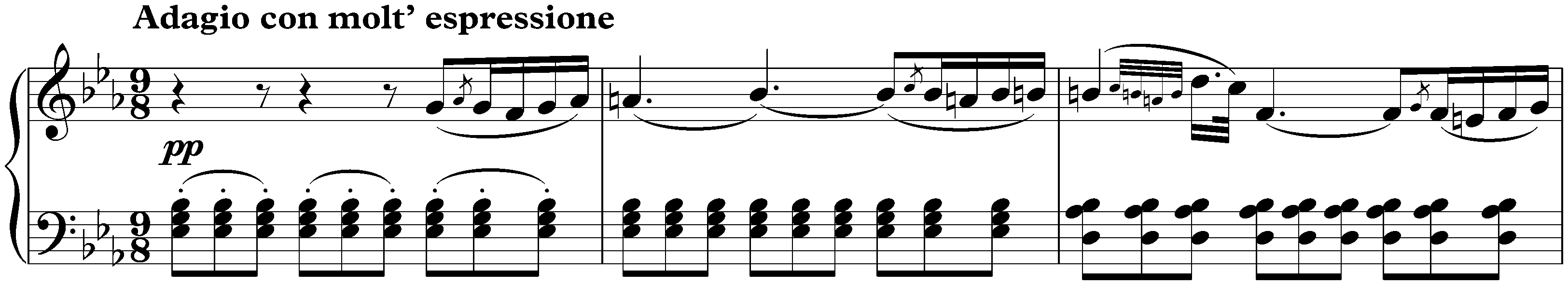 Sonata no. 11 in B-flat major, op. 22; 2. Adagio con molta espressione