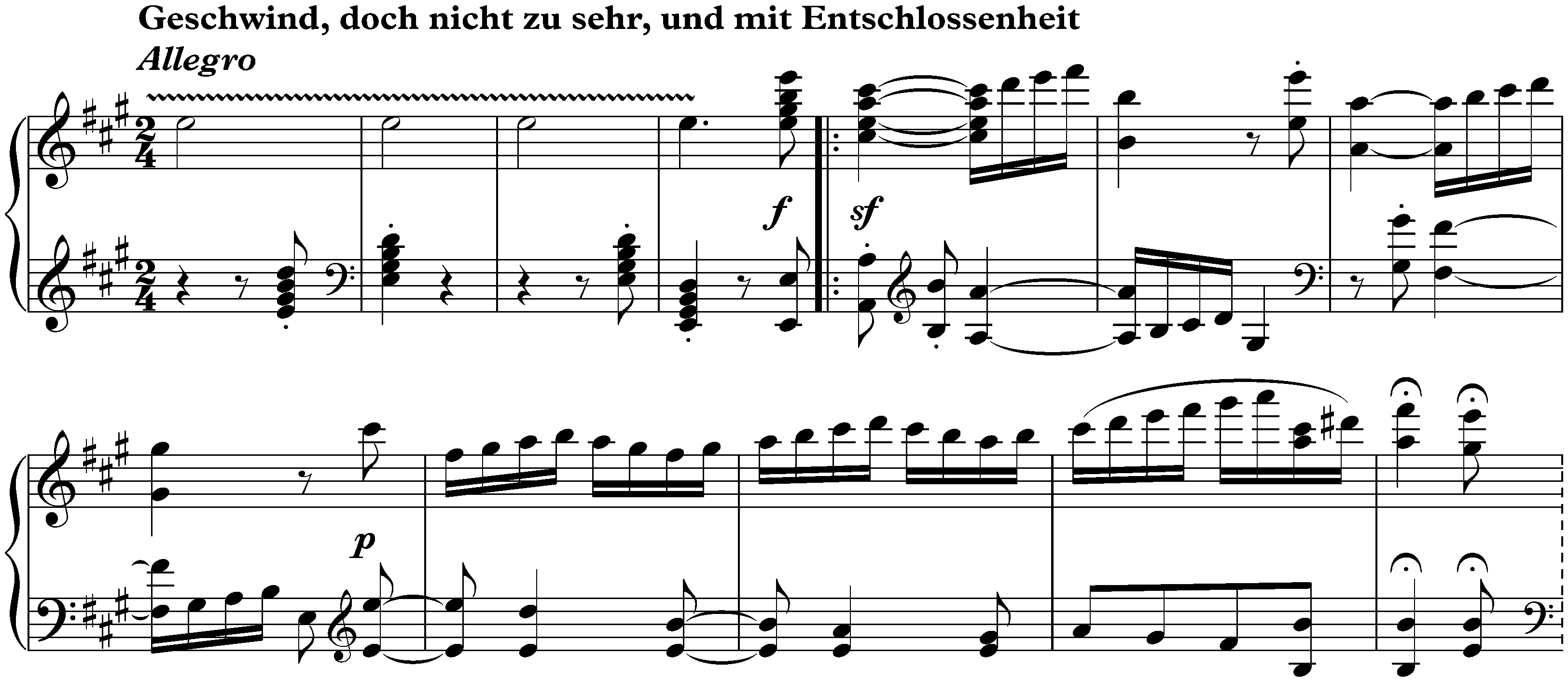 Sonata no. 28 in A major, op. 101; 4. Geschwind, doch nicht zu sehr, und mit Entschlossenheit