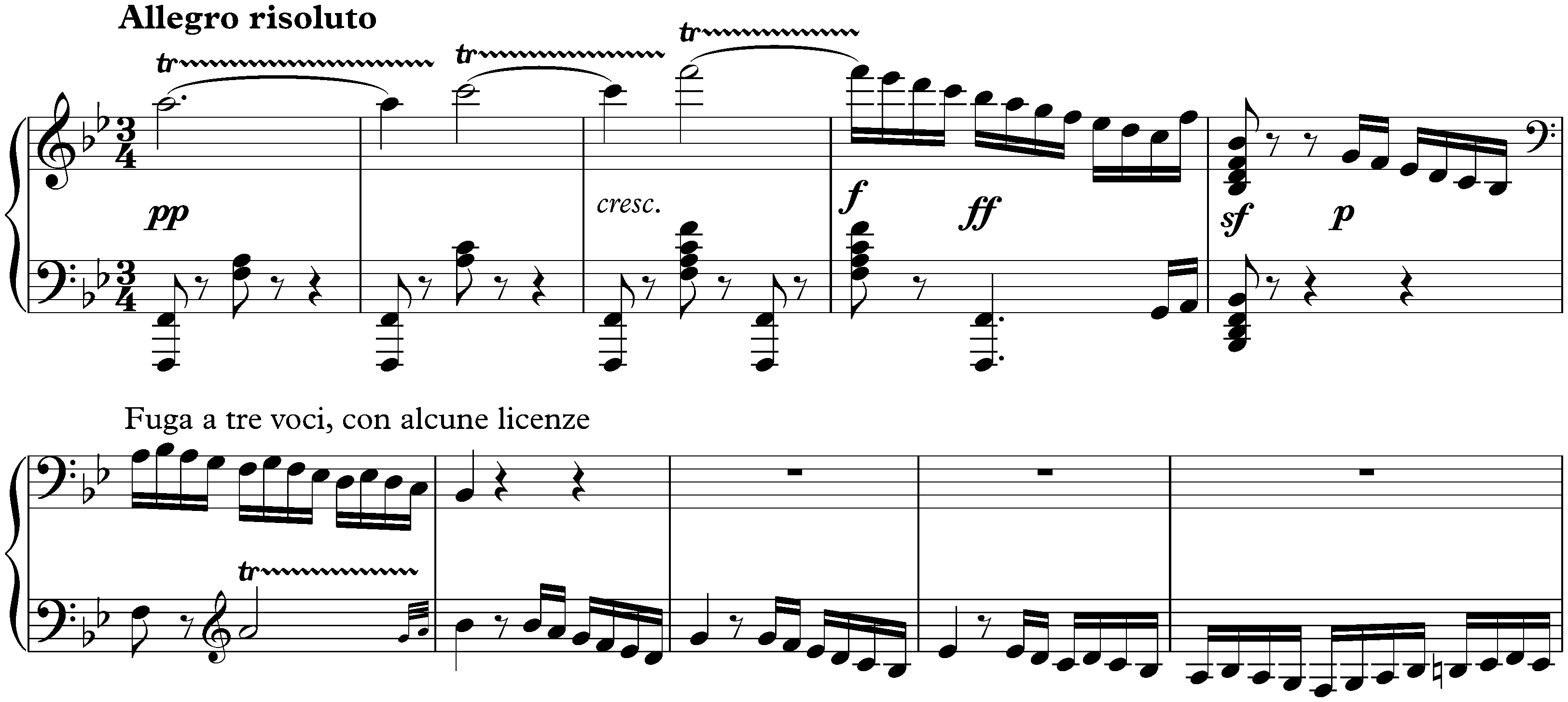 Sonata no. 29 in B-flat major, op. 106 (Hammerklavier); 4. 4. Largo – Allegro risoluto