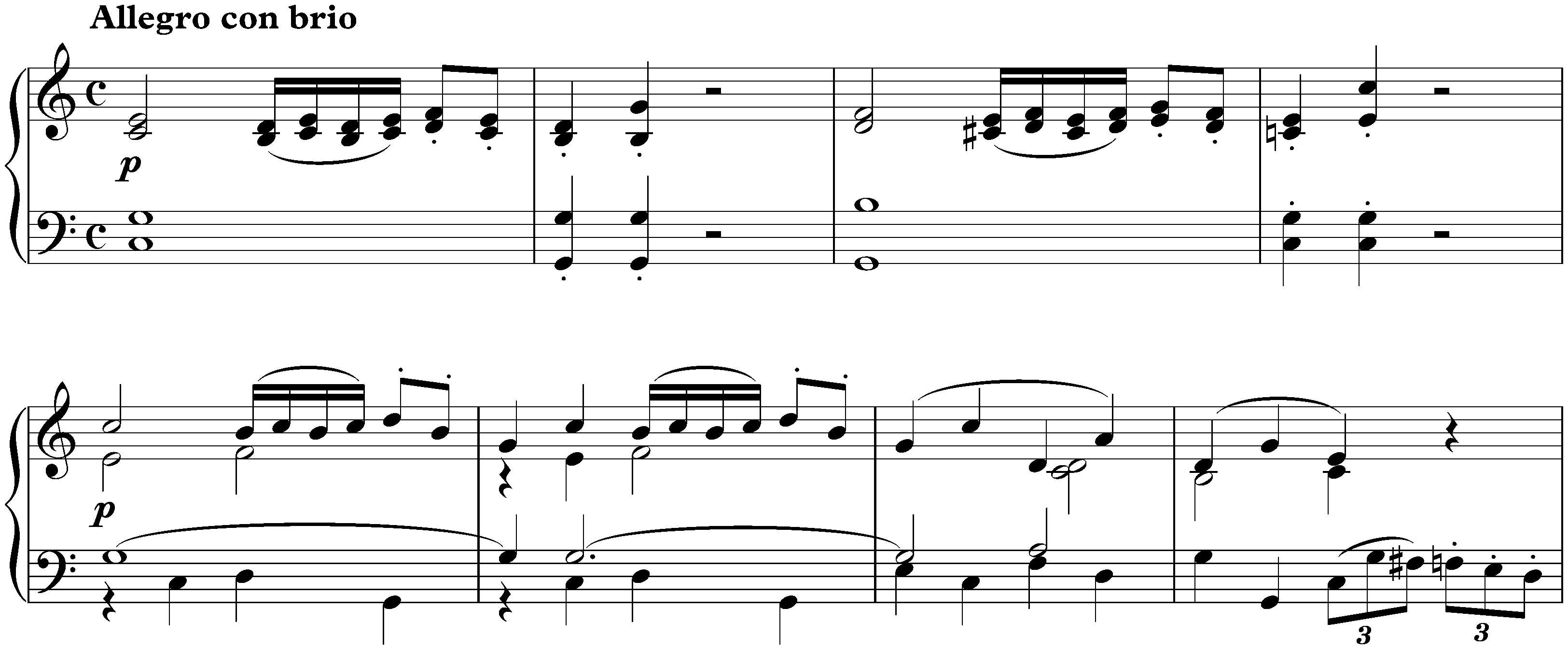 Sonata no. 3 in C major, op. 2 no. 3; 1. Allegro con brio