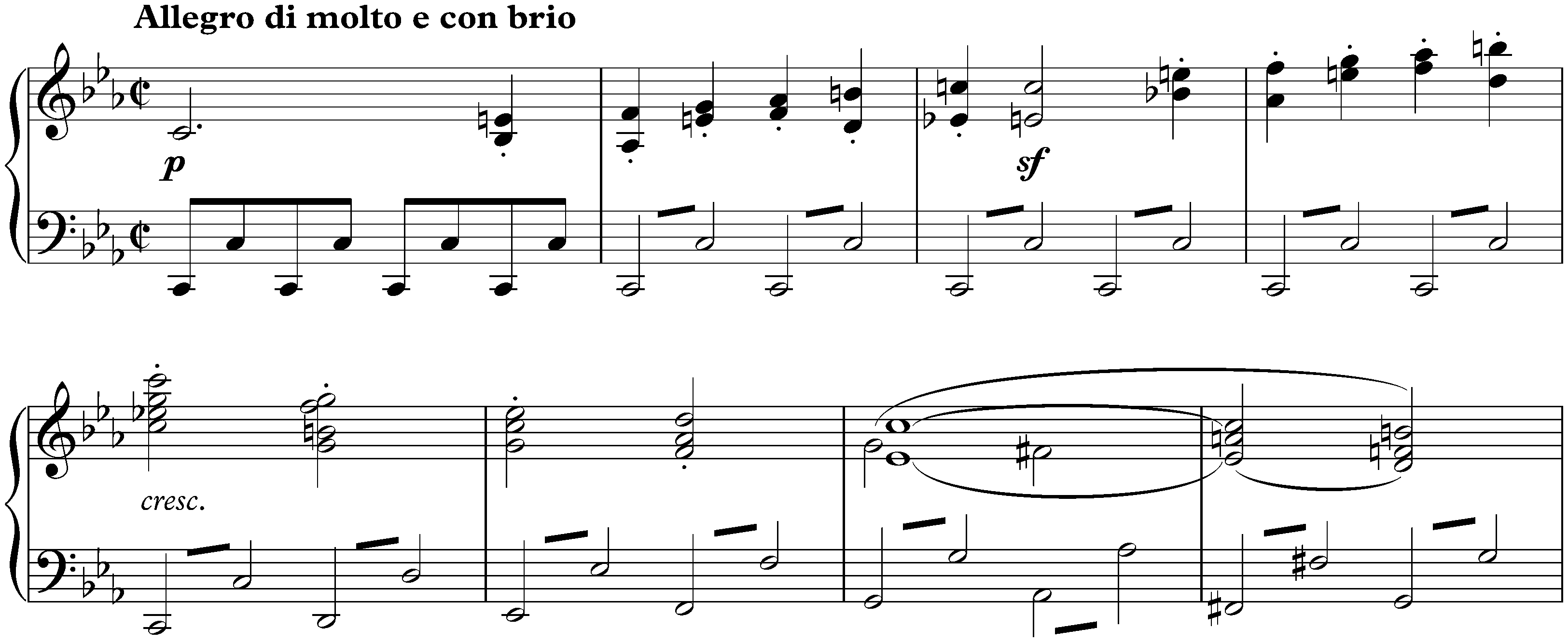 Sonata no. 8 in C minor, op. 13 (Pathétique); 1. Grave – Allegro di molto e con brio