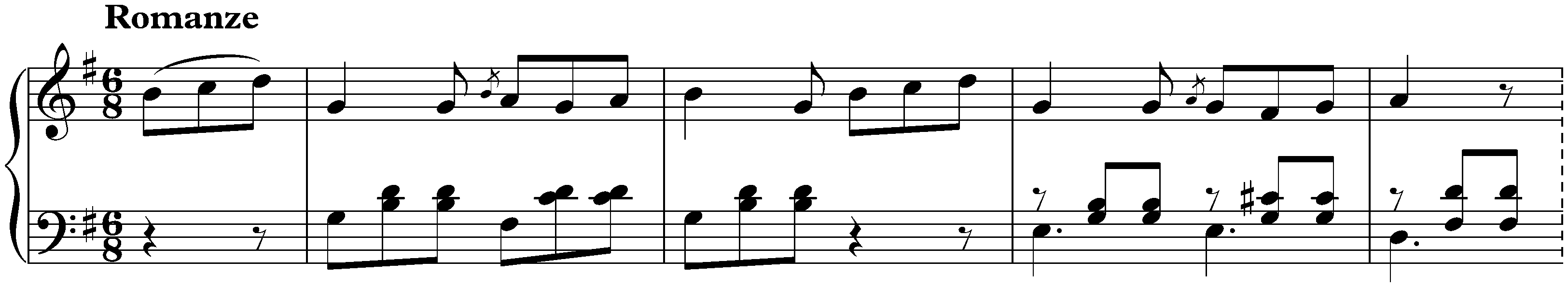 Sonatina in G major, Anh. 5 no. 1; 2. Romanze