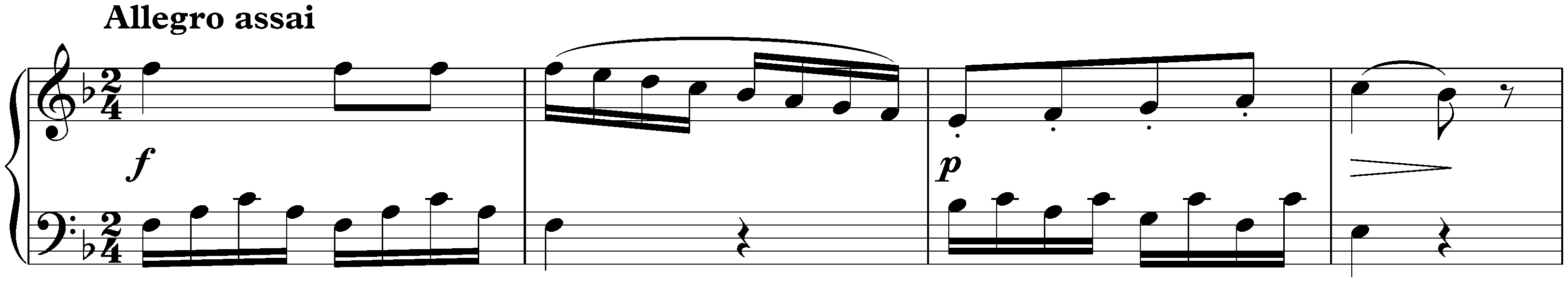 Sonatina in F major, Anh. 5 no. 2; 1. Allegro assai