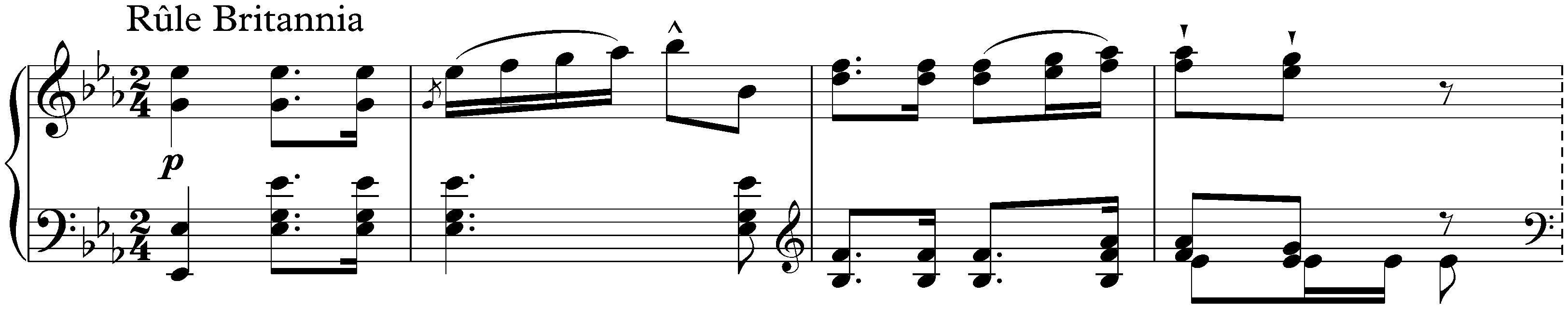 Wellingtons Sieg, op. 91; 1. Schlacht