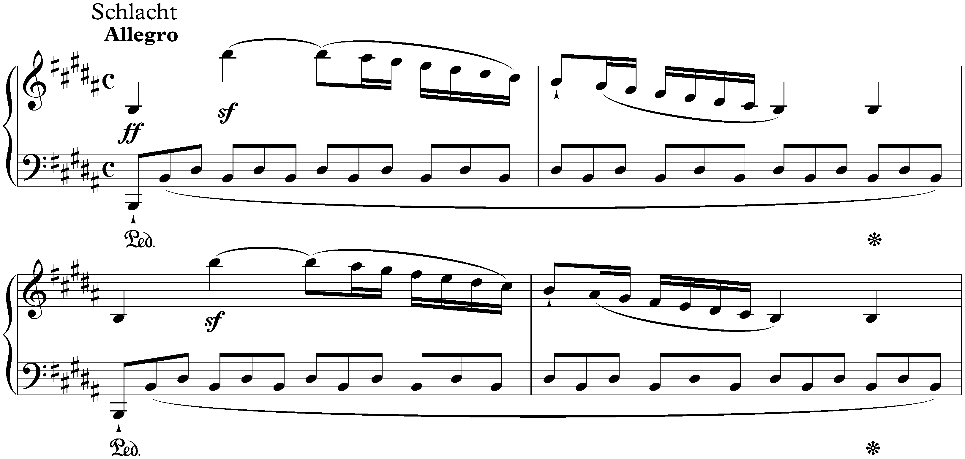 Wellingtons Sieg, op. 91; 1. Schlacht