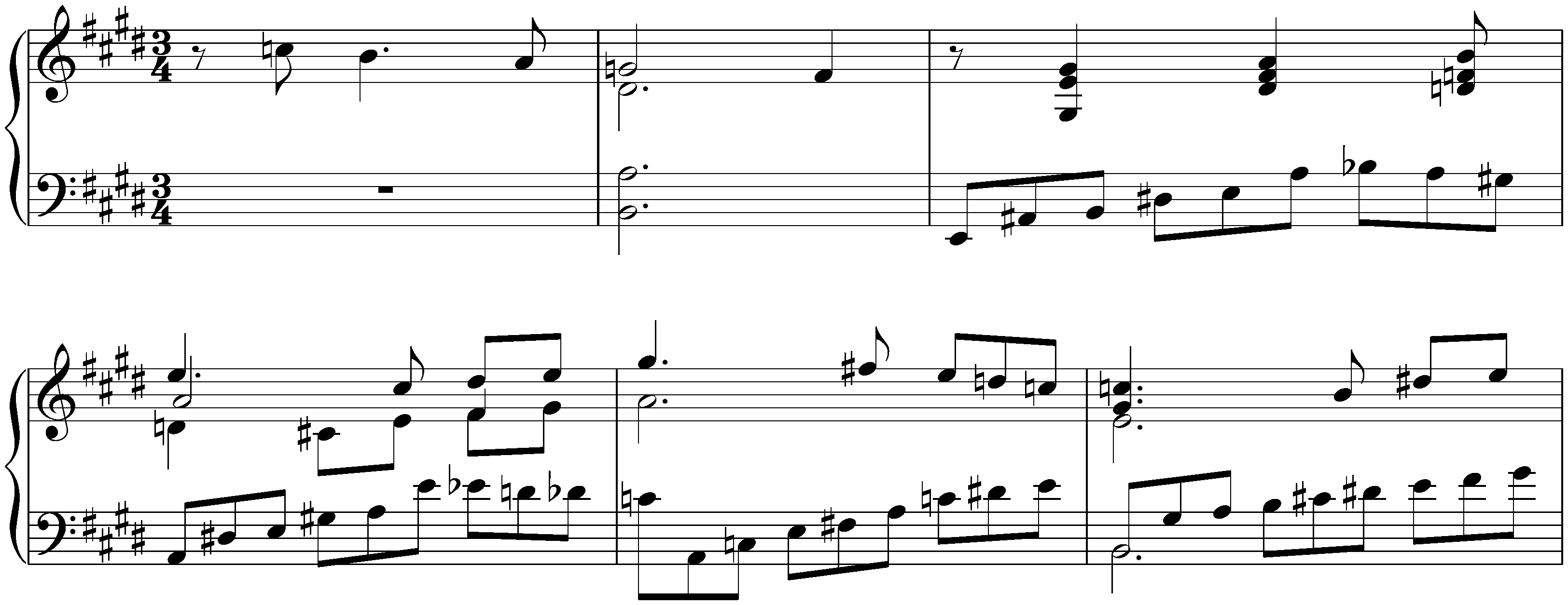 Ganze Stücke; 1. E major