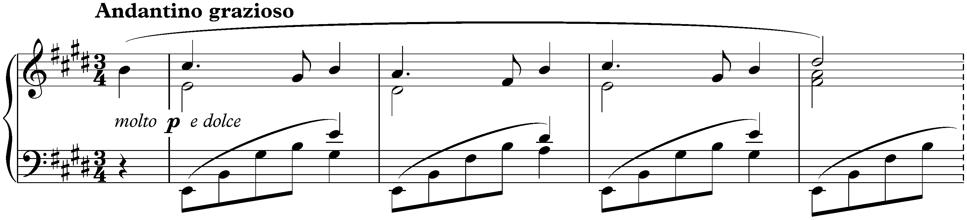 Four Pieces, op. 119; 2. Intermezzo in E minor