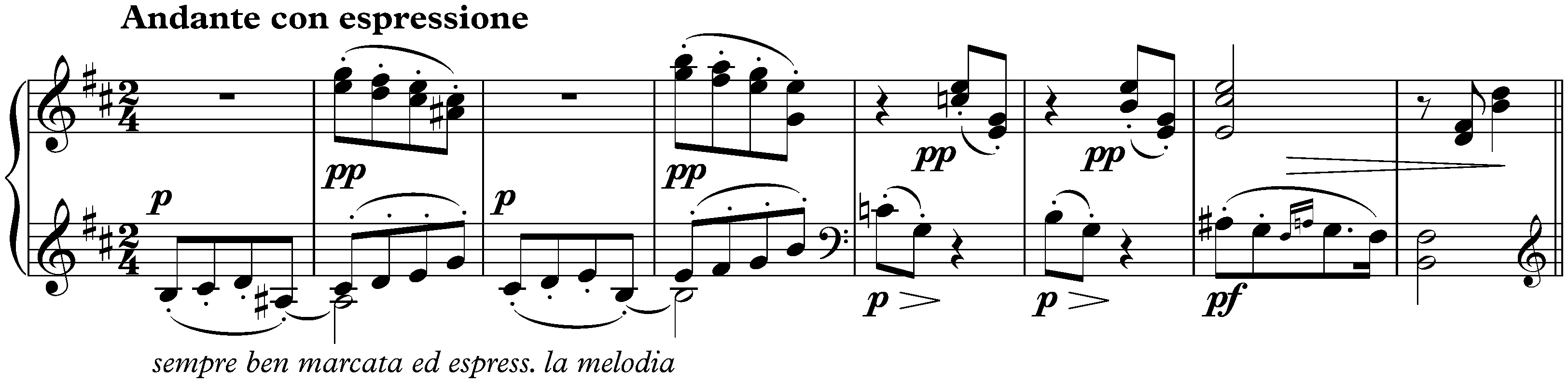 Sonata no. 2 in F-sharp minor, op. 2; 2. Andante con espressione