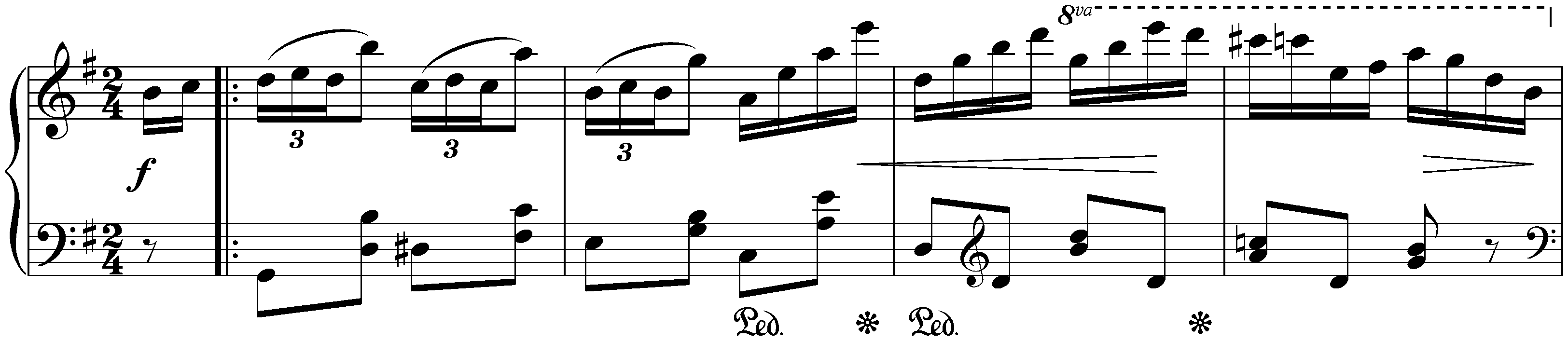 Three Écossaises, op. 72 no. 3; 2. G major