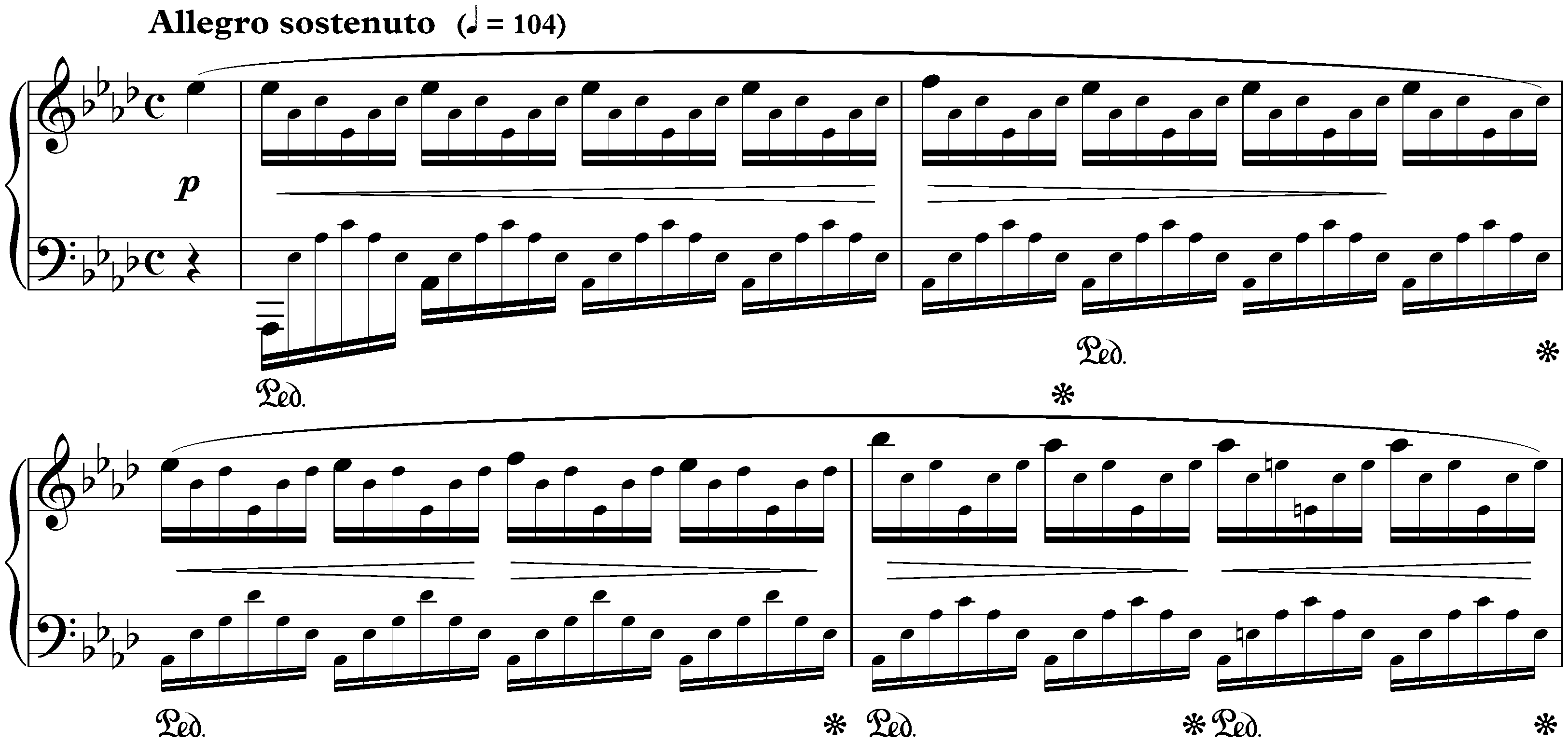Twelve Études, op. 25; 1. A-flat major