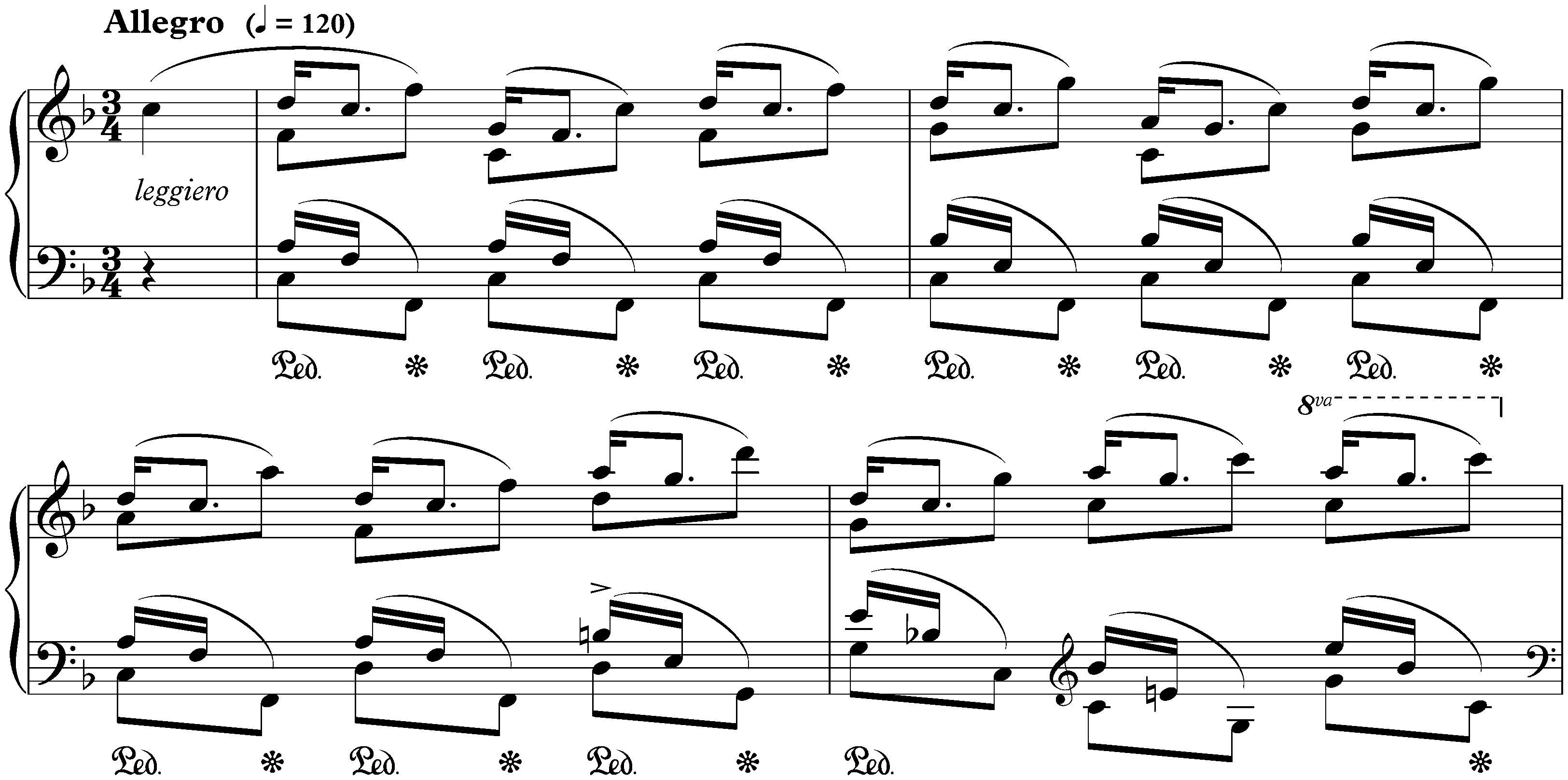 Twelve Études, op. 25; 3. F major