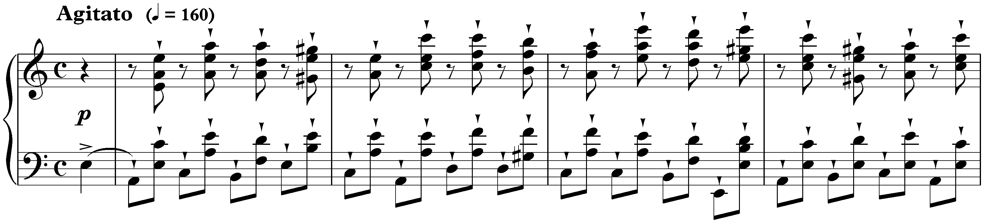 Twelve Études, op. 25; 4. A minor