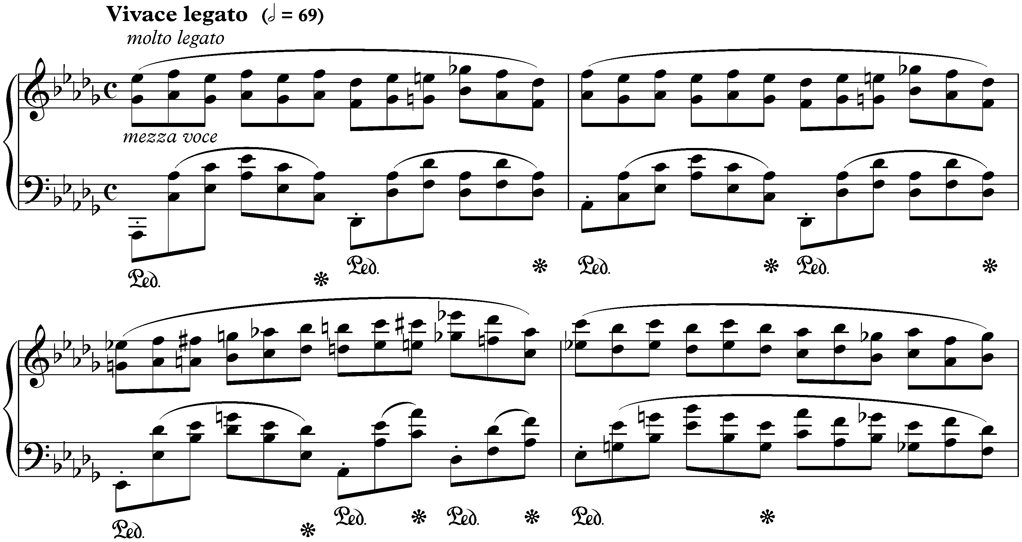 Twelve Études, op. 25; 8. D-flat major