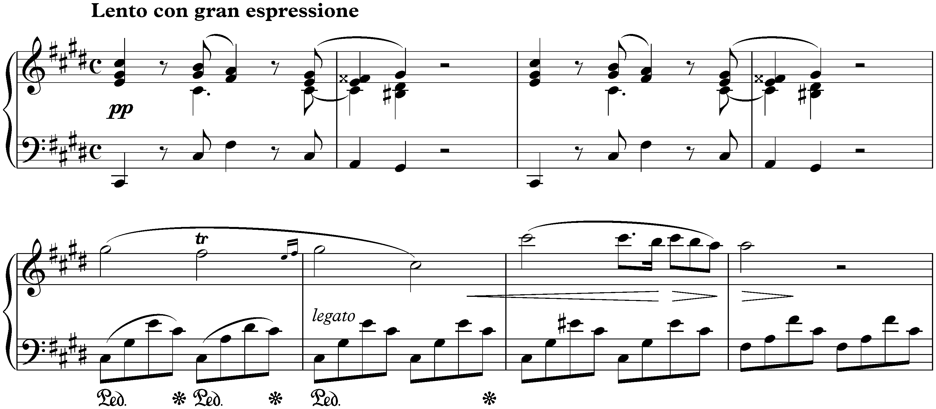 Lento con gran espressione in C-sharp minor, KK IVa/16