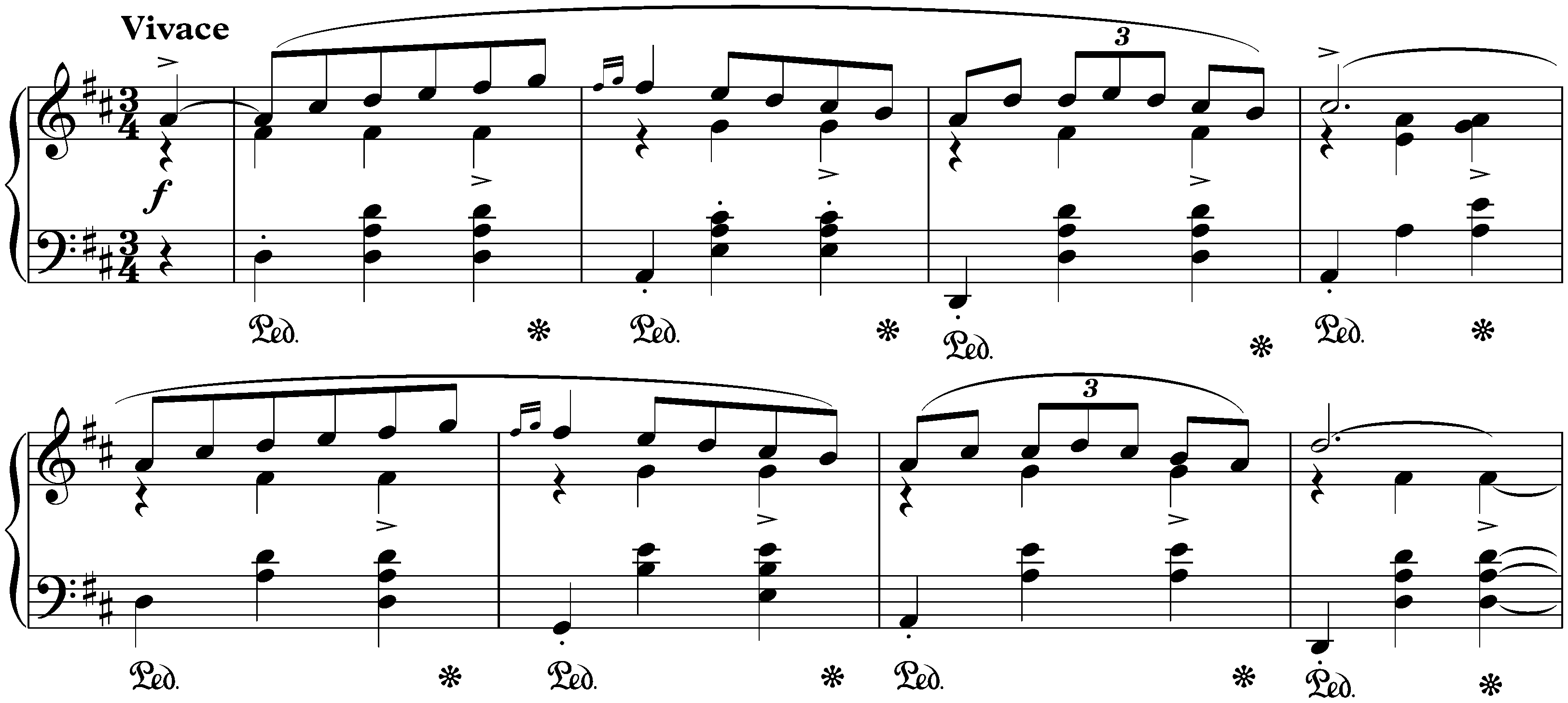Four Mazurkas, op. 33; 2. D major