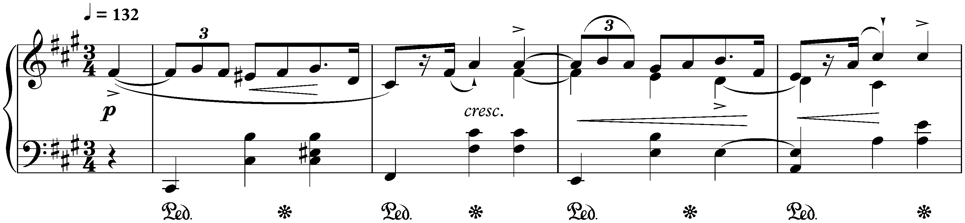 Four Mazurkas, op. 6; 1. F-sharp minor