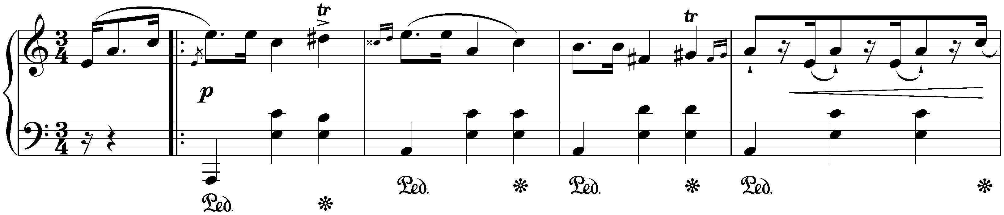 Four Mazurkas, op. 68; 2. A minor