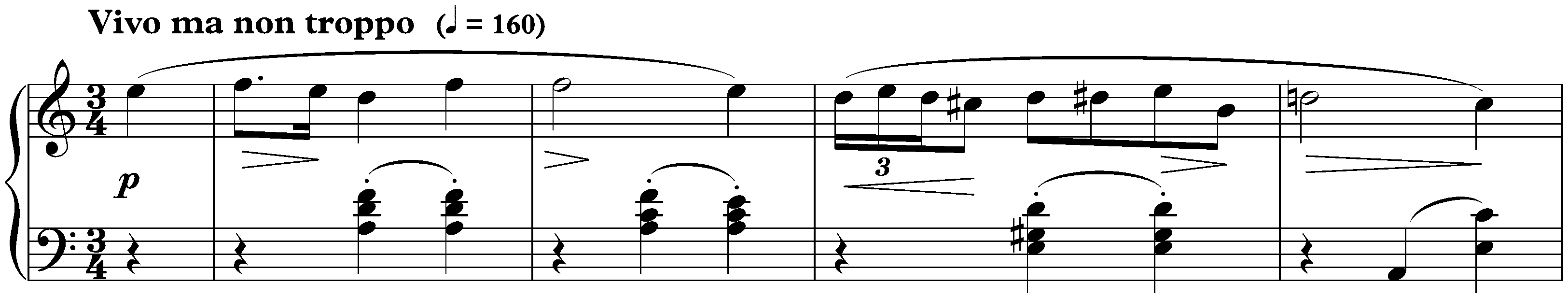 Five Mazurkas, op. 7; 2. A minor