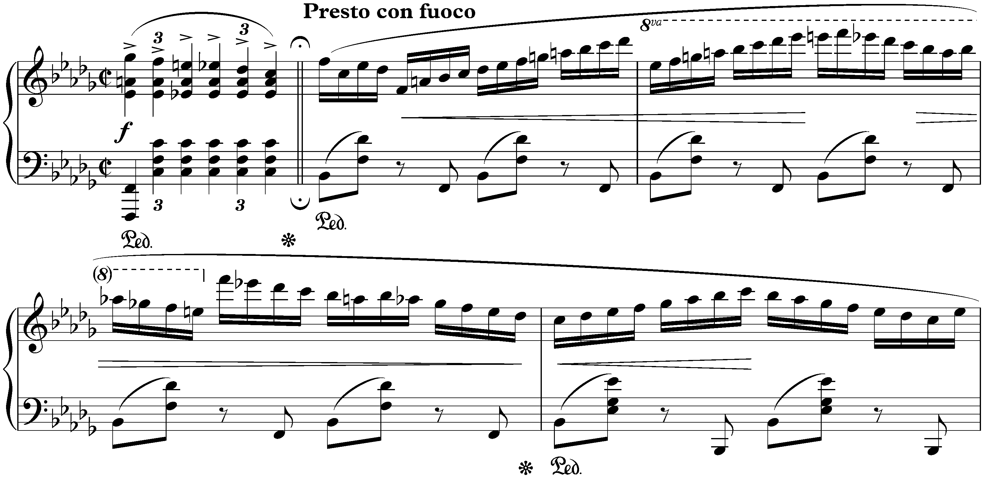 Twenty-four Préludes, op. 28; 16. B-flat minor