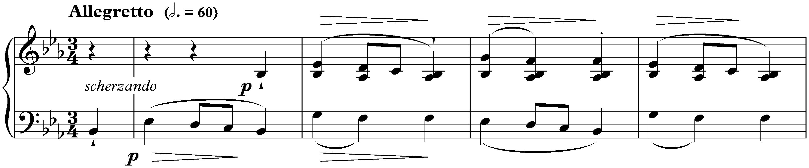 Sonata no. 1 in C minor, op. 4; 2. Menuetto: Allegretto