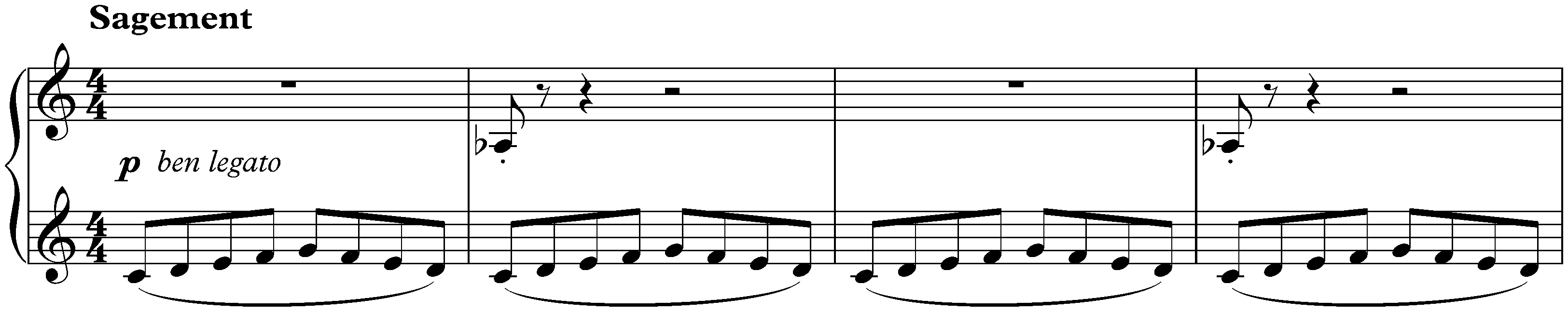 Douze Études; 1. Pour les ‘cinq doigts’—d’après Monsieur Czerny