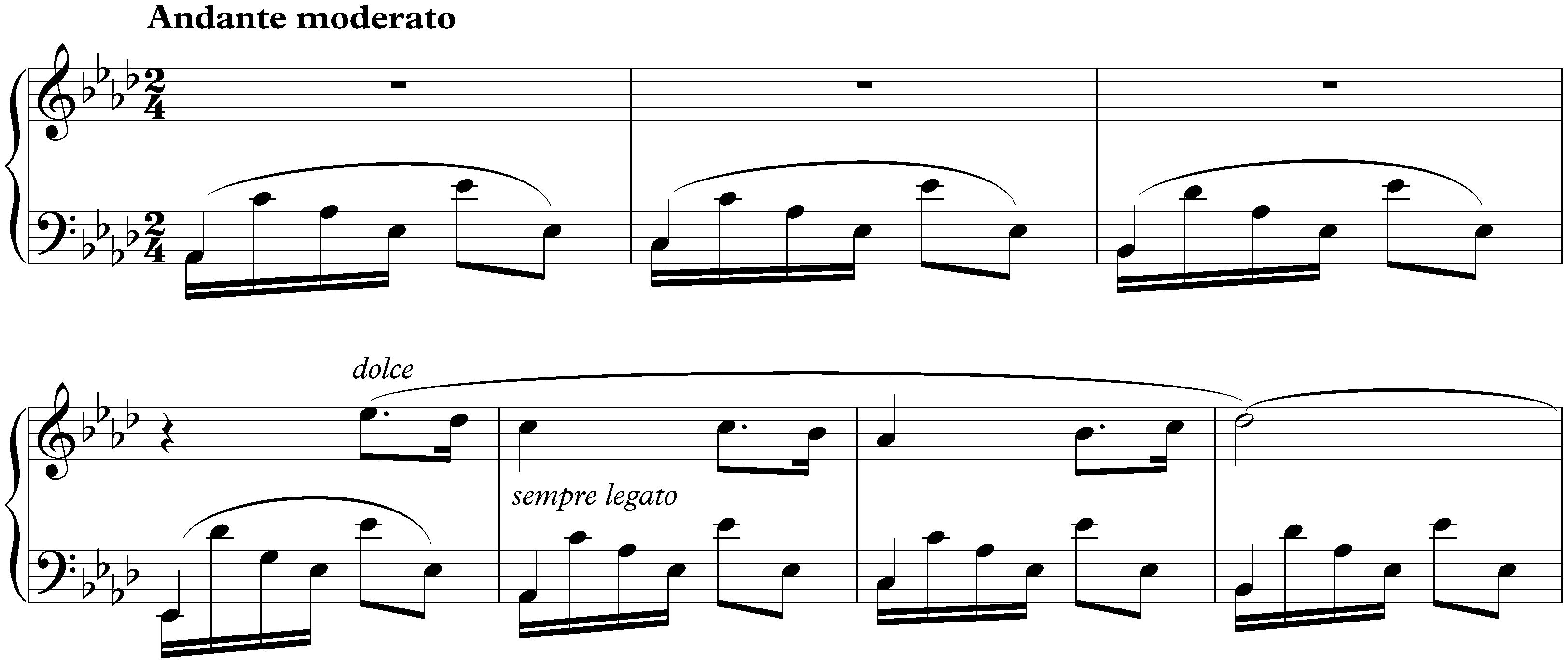Trois Romances sans paroles, op. 17; 3. A-flat major