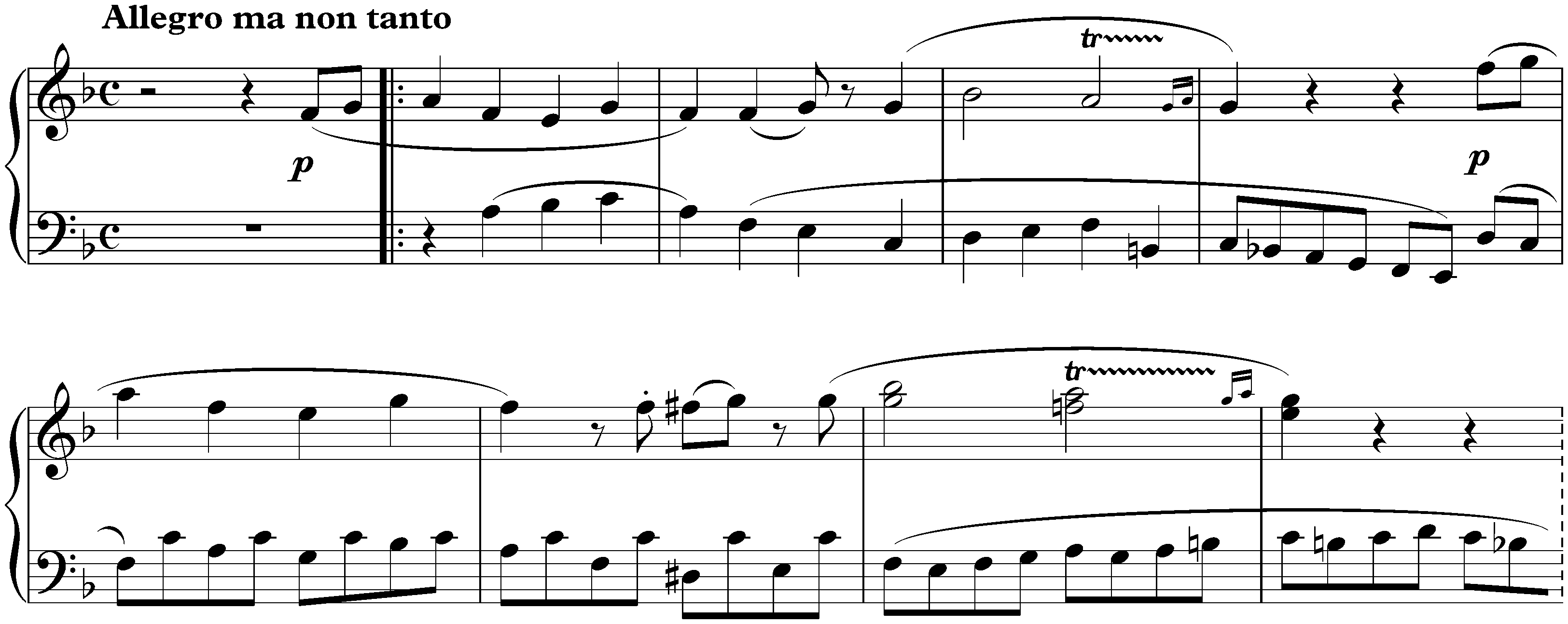 Sonata in F major; 1. Allegro ma non troppo