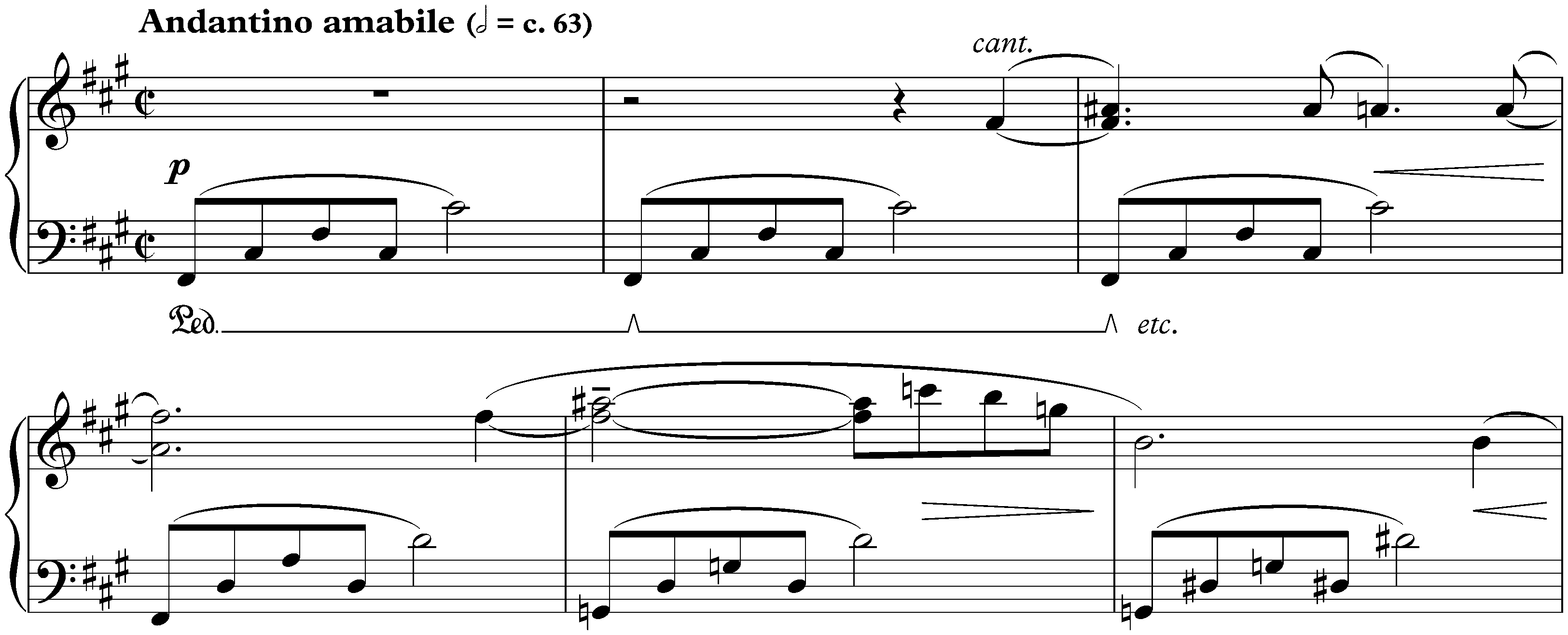 Five Bagatelles, op. 9; 2. Andantino amabile