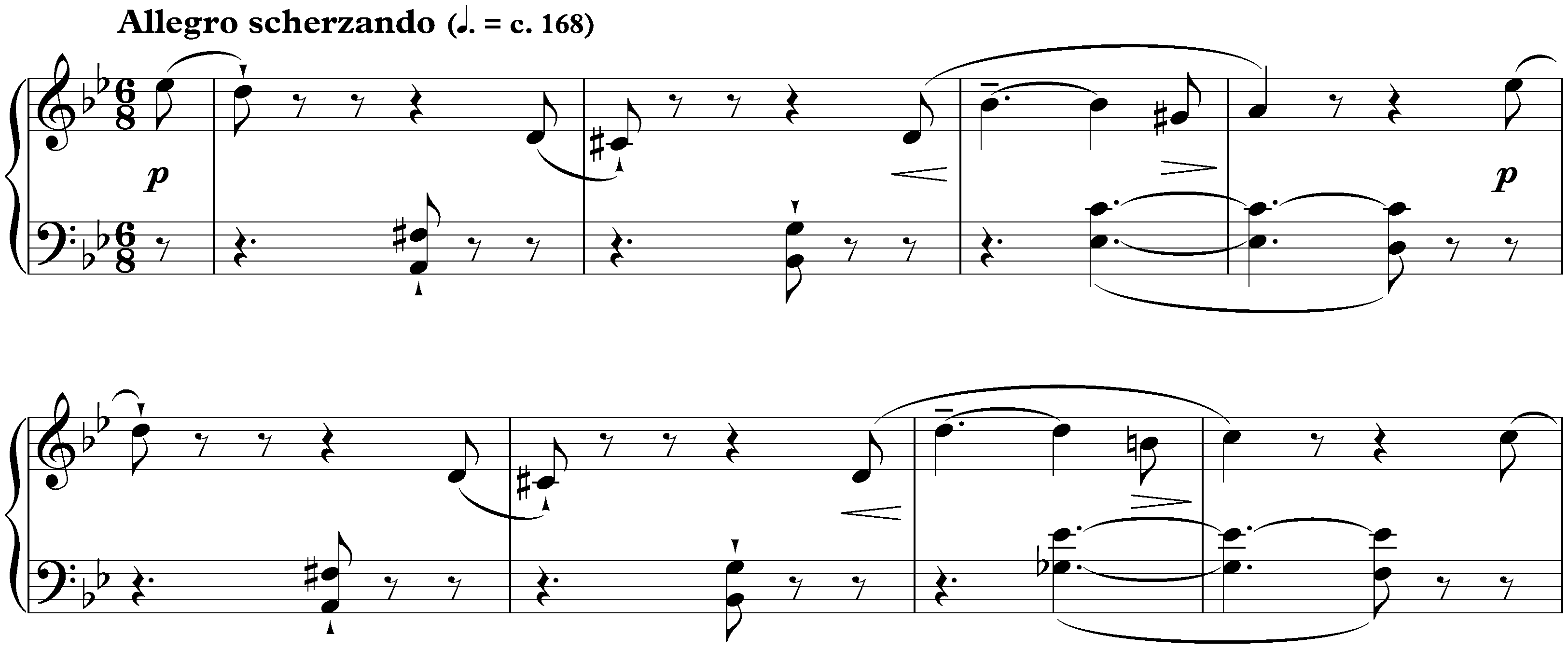 Five Bagatelles, op. 9; 3. Allegro scherzando