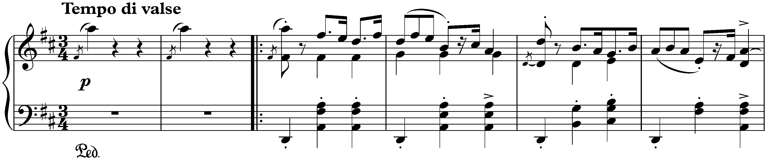 Humoresques, op. 6; 1. Tempo di valse