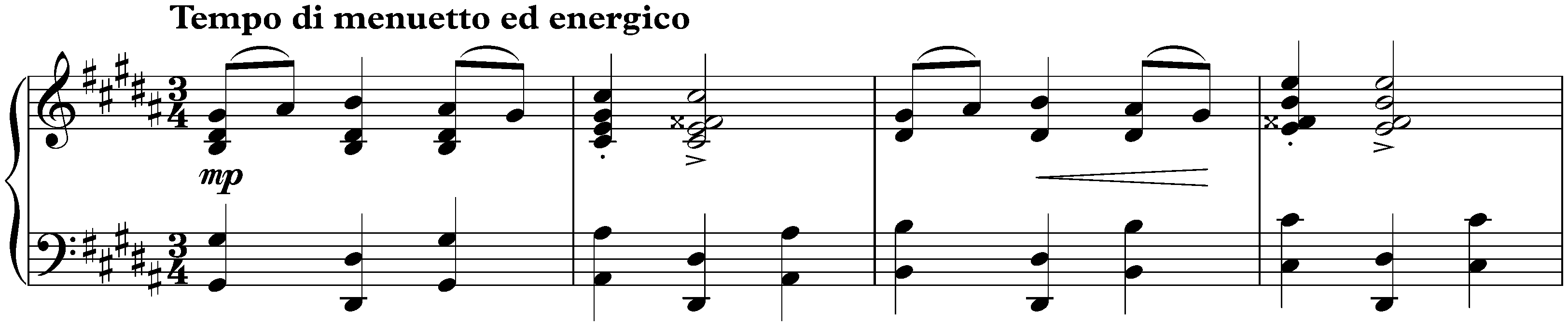 Humoresques, op. 6; 2. Tempo di menuetto ed energico