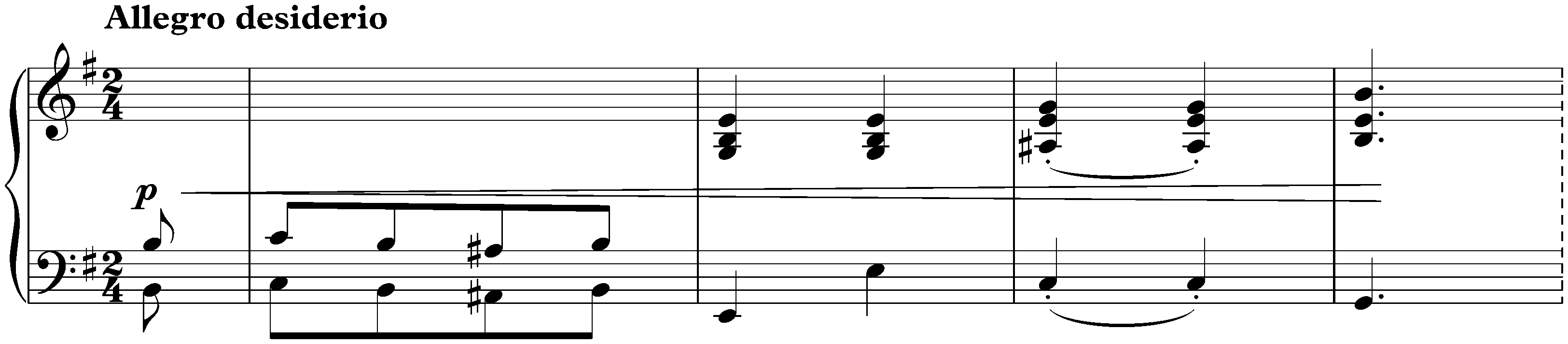 Twenty-three short Pieces, EG 104; 2. Allegro desiderio