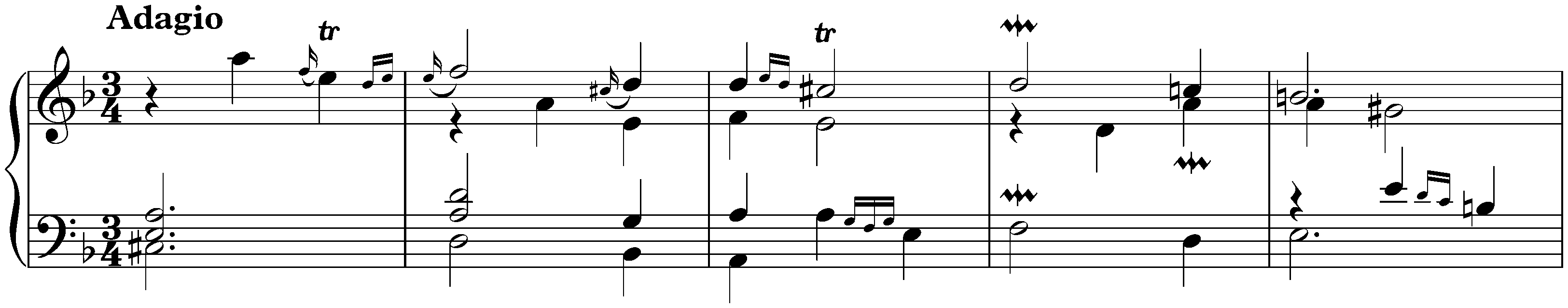Suite in F major, HWV 427; 3. Adagio