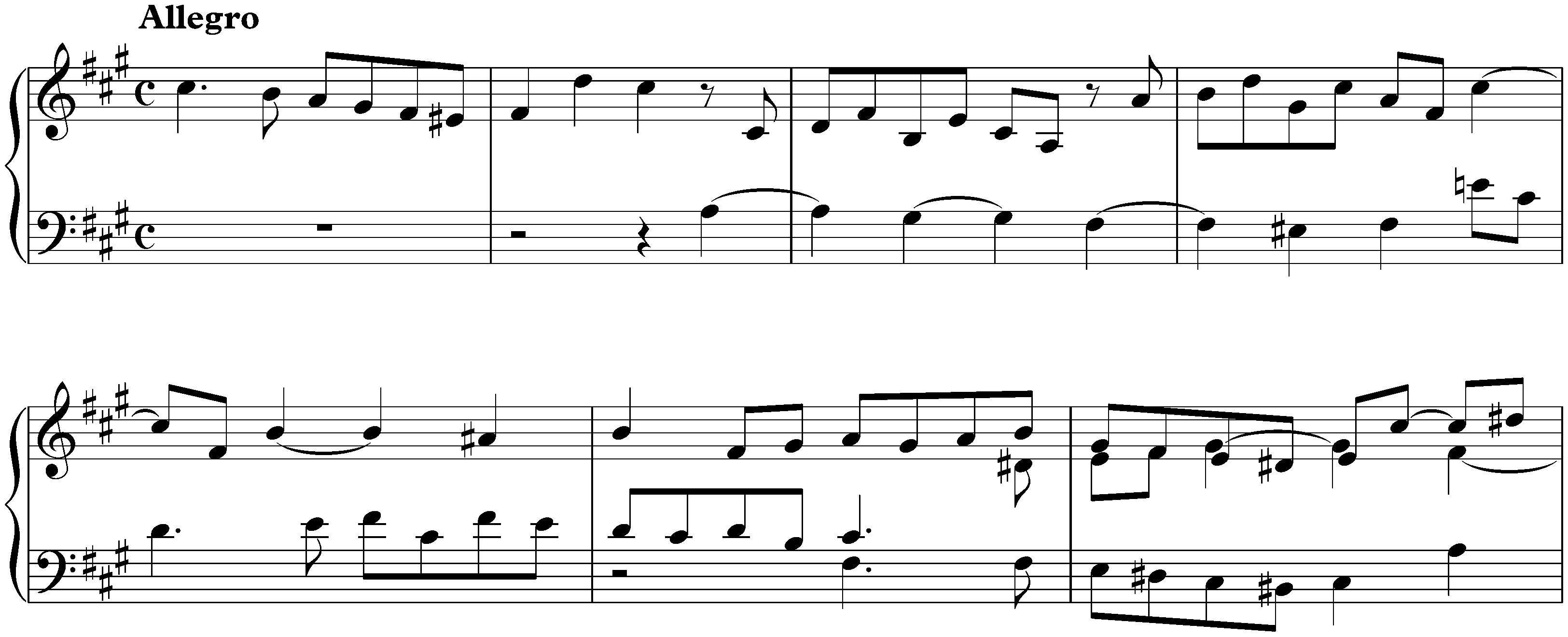 Suite in F-sharp minor, HWV 431; 3. Allegro
