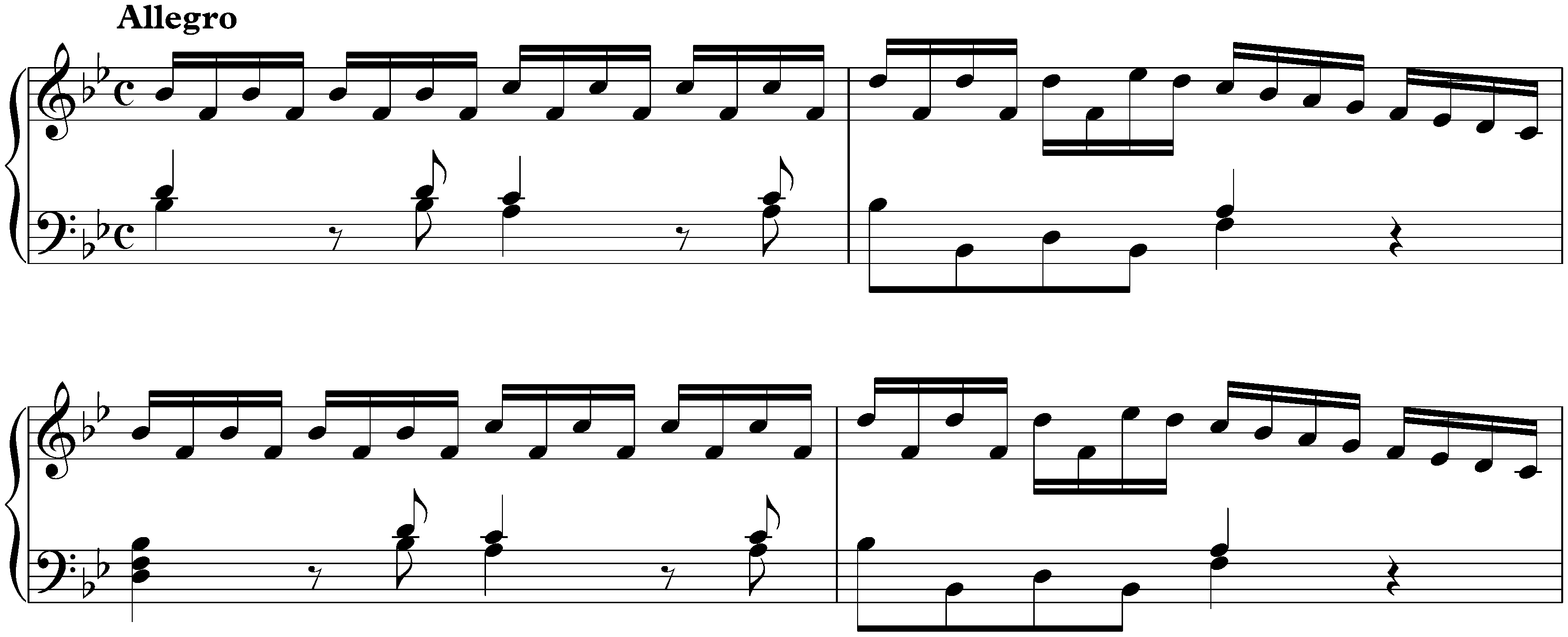 Suite in B-flat major, HWV 434; 2. Allegro (first version)