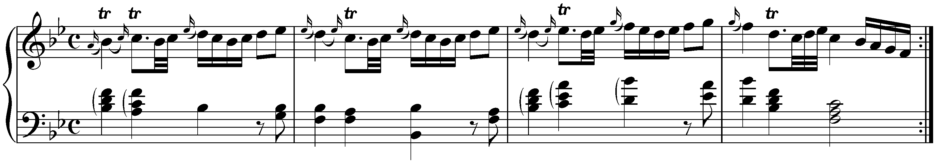 Suite in B-flat major, HWV 434; 3. Aria con variazioni (first version)