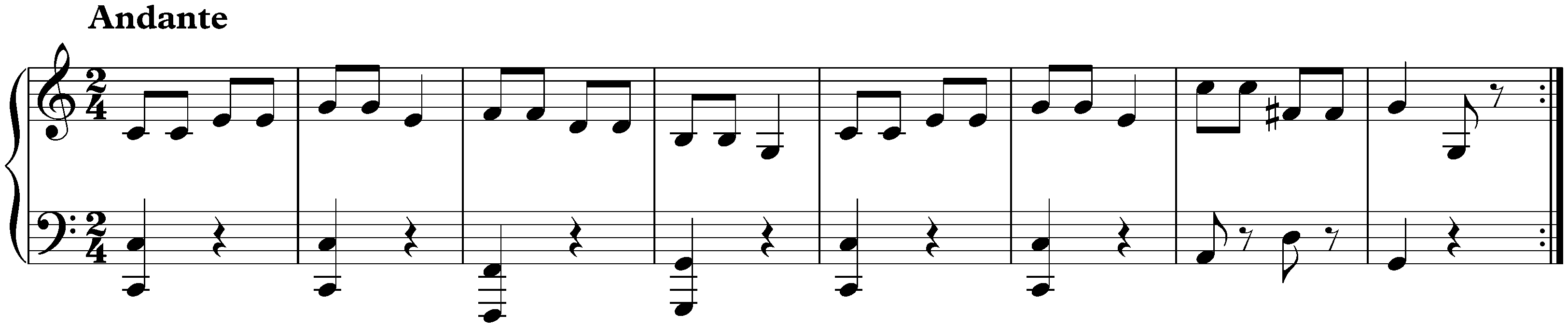 Andante in C major, Hob. I:94/ii