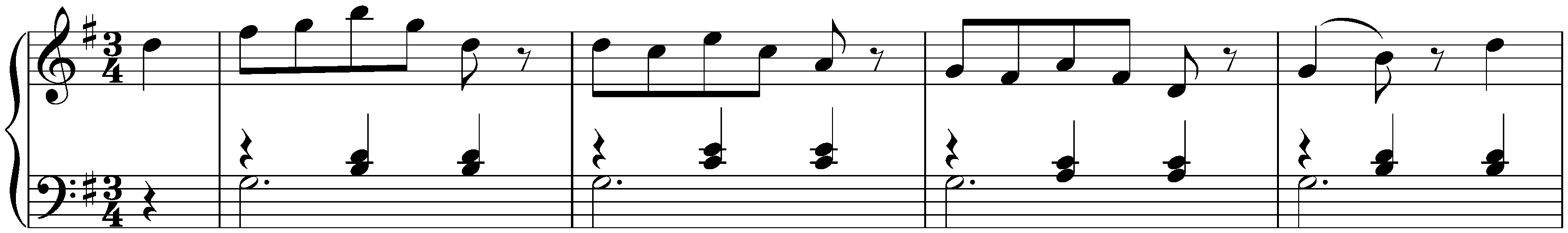 Twelve deutsche Tänze, Hob. IX:12; 1. G major