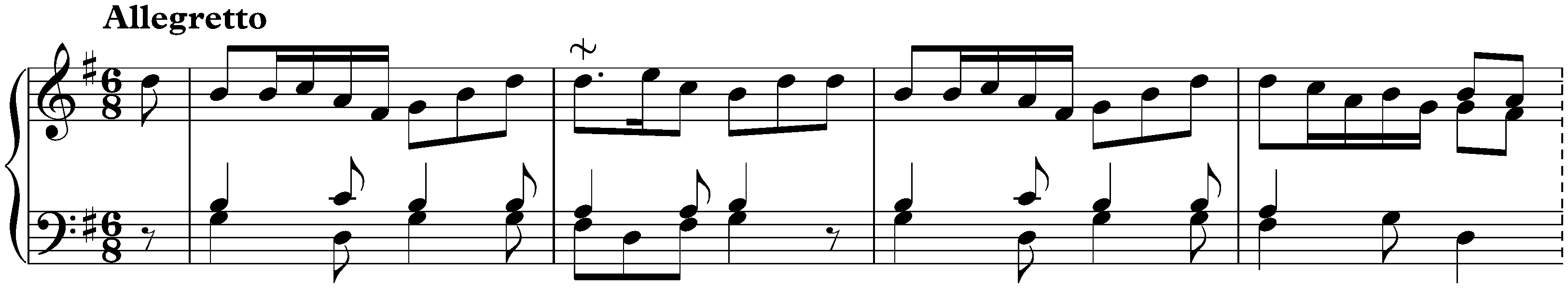 Différentes petites pièces faciles et agréables; 2. Allegretto in G major