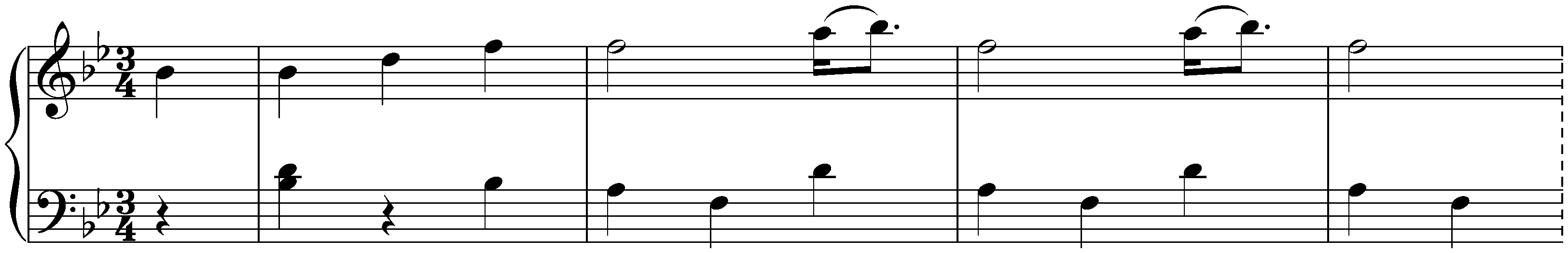 Différentes petites pièces faciles et agréables; 4. Menuet in B-flat major
