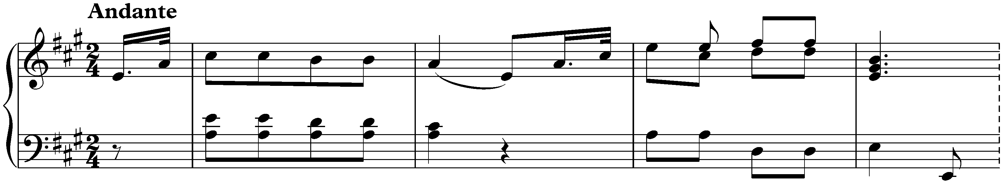 Différentes petites pièces faciles et agréables; 9. Andante in A major
