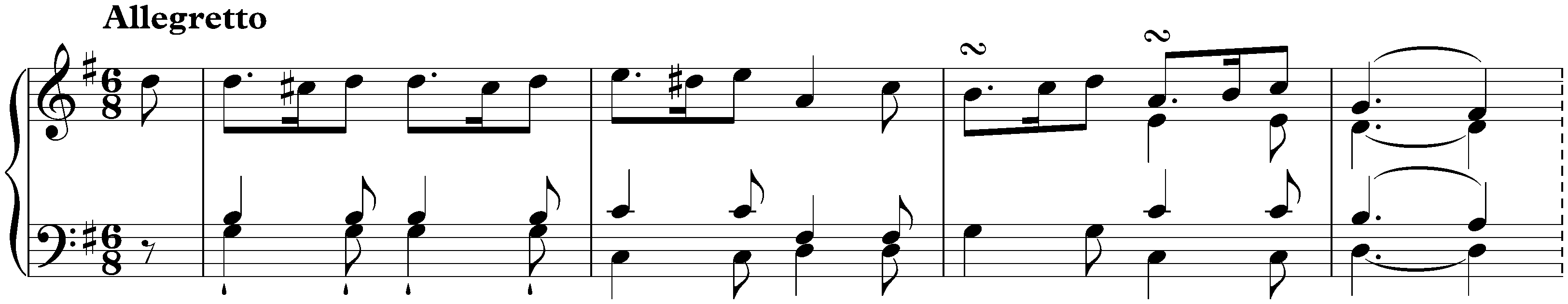 Différentes petites pièces faciles et agréables; 10. Allegretto in G major