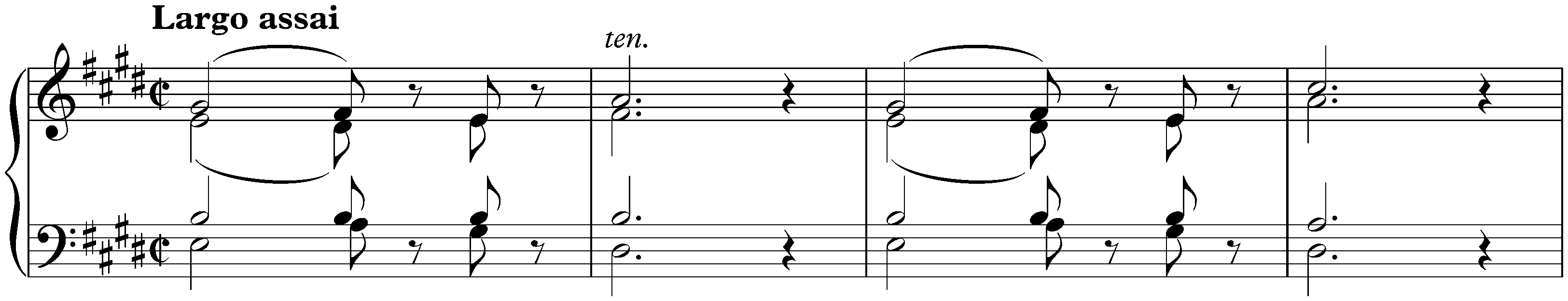 Largo assai in E major, Hob. III:74/ii