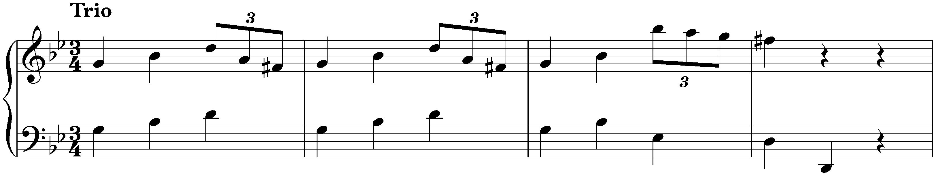 Menuet in B-flat major, Hob. XV:38*/ii