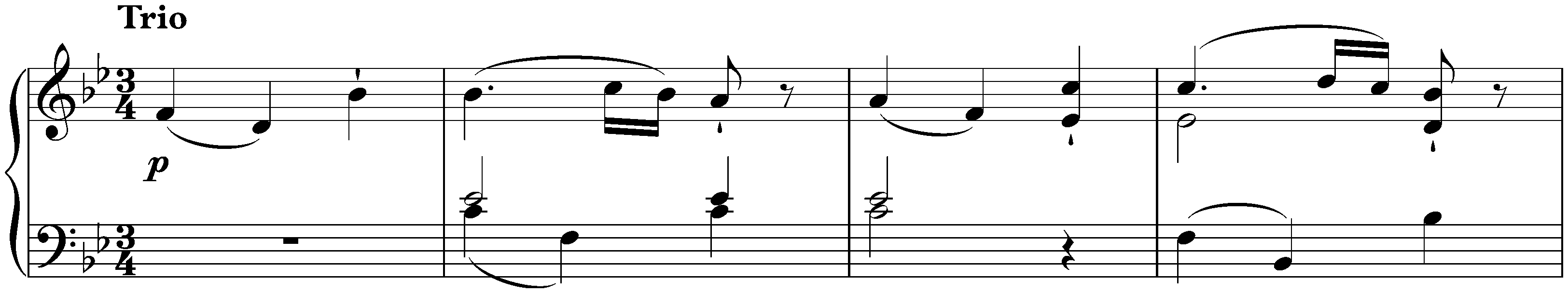 Twelve Menuets, Hob. IX:11; 2. B-flat major