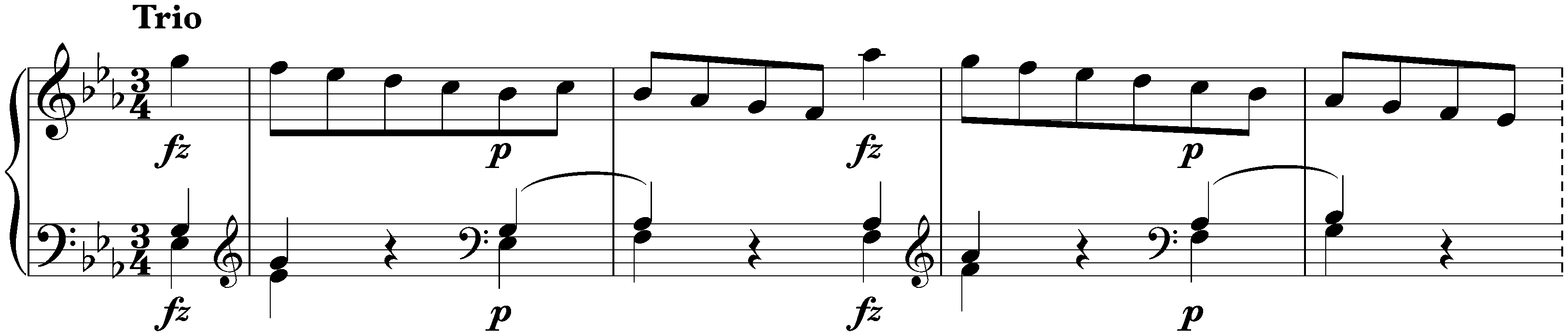 Twelve Menuets, Hob. IX:11; 8. E-flat major