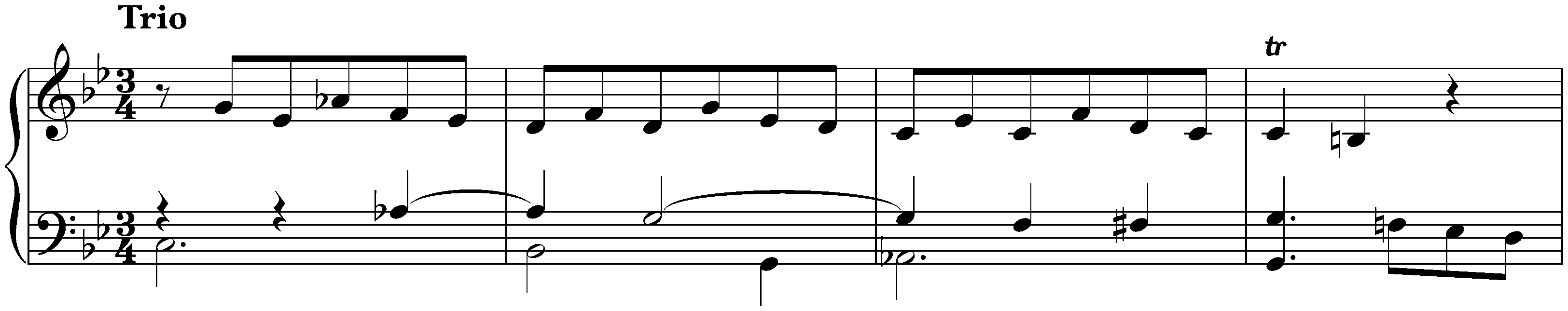 Sonata in C major, Hob. XVI:10; 2. Menuet – Trio