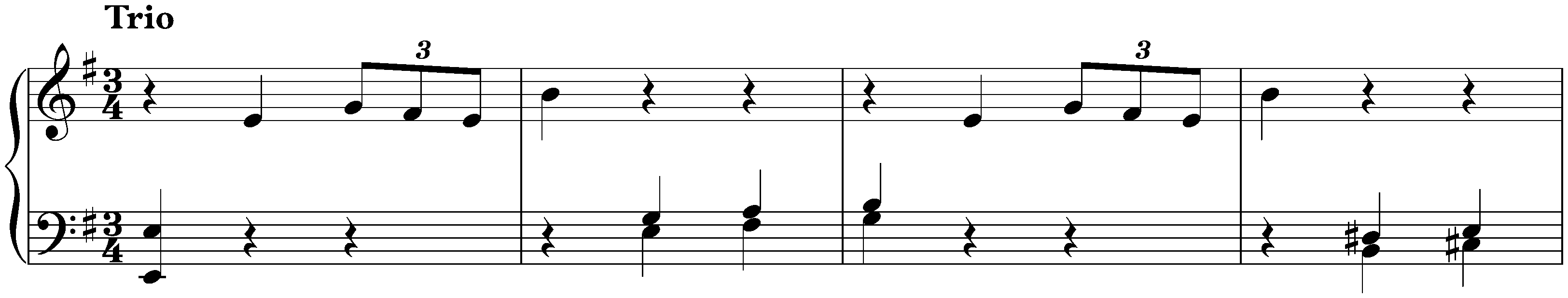 Sonata in G major, Hob. XVI:11; 3. Menuet – Trio